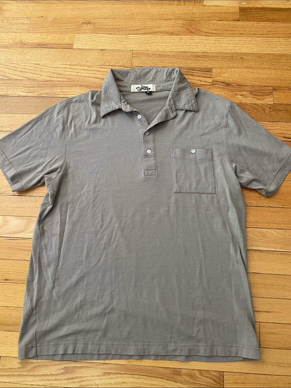 SWOBO XL Men's Short-Sleeve Polo Shirt - 100% Merino Wool Fawn